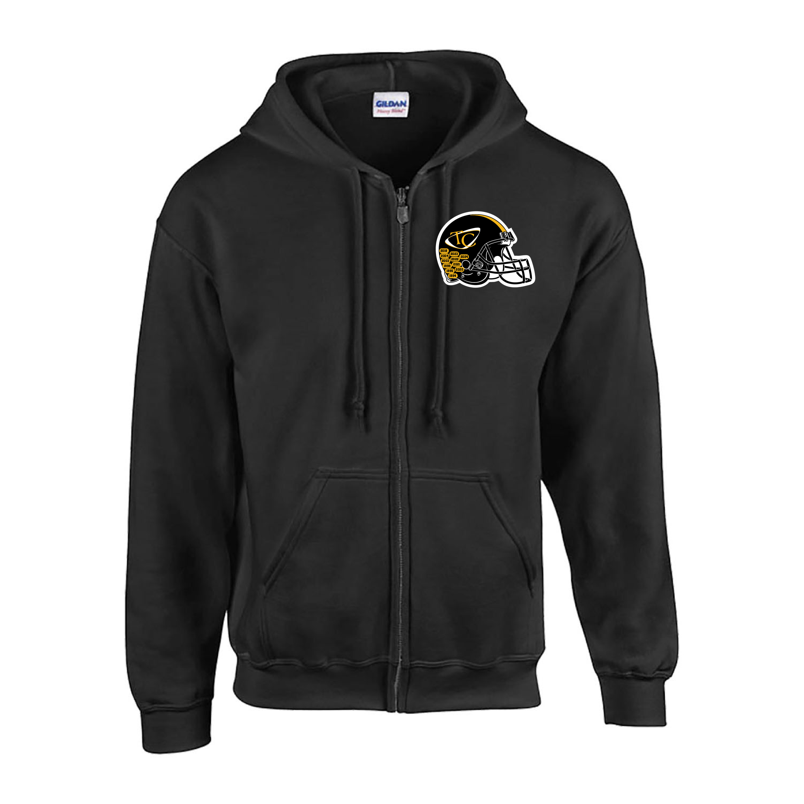 Football Zip Up Hoodie - Helmet - Image 2