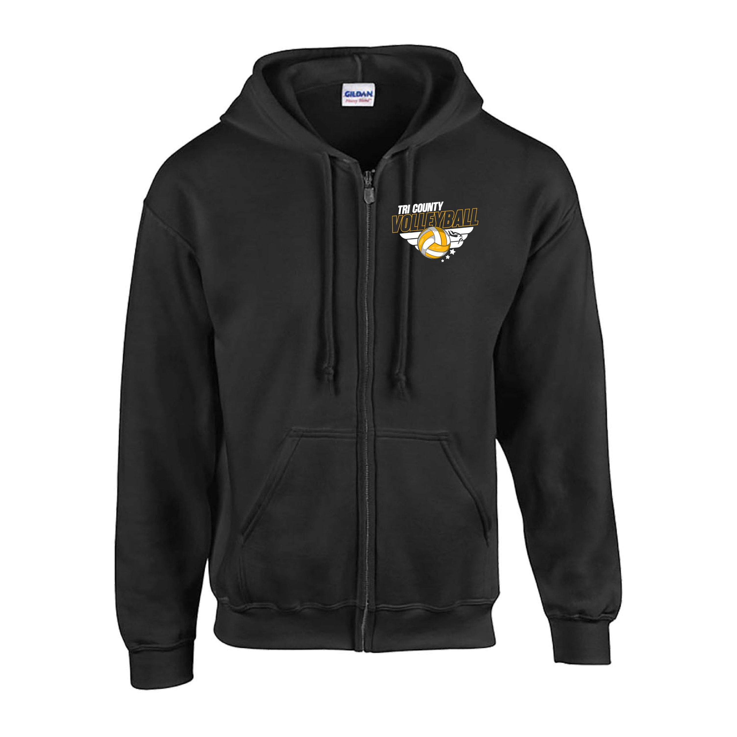 Volleyball Zip Up Hoodie - Design 2 - Image 3