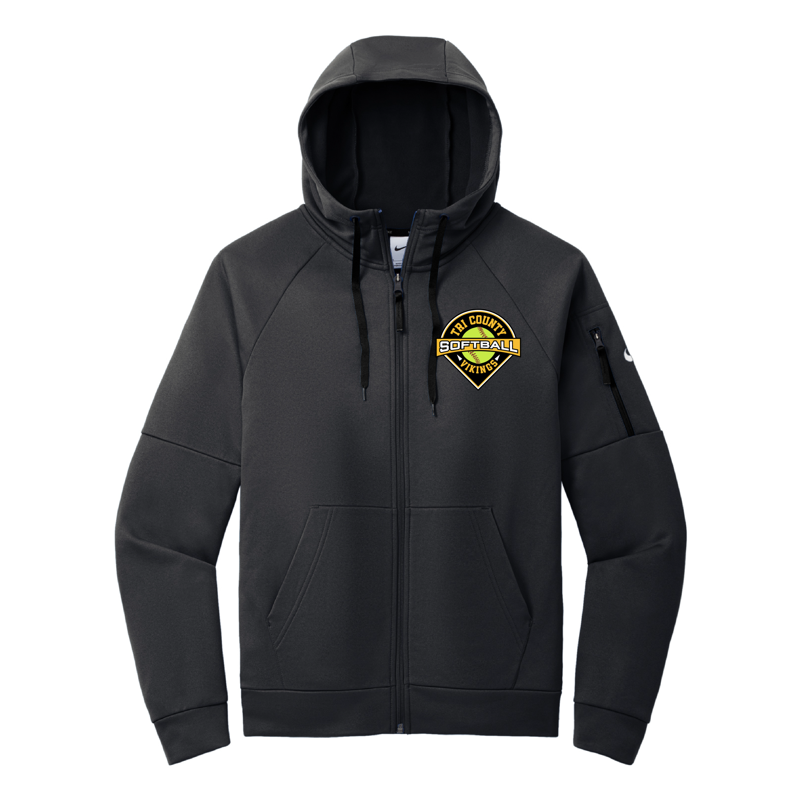 Softball Nike Full Zip Fleece Hoodie