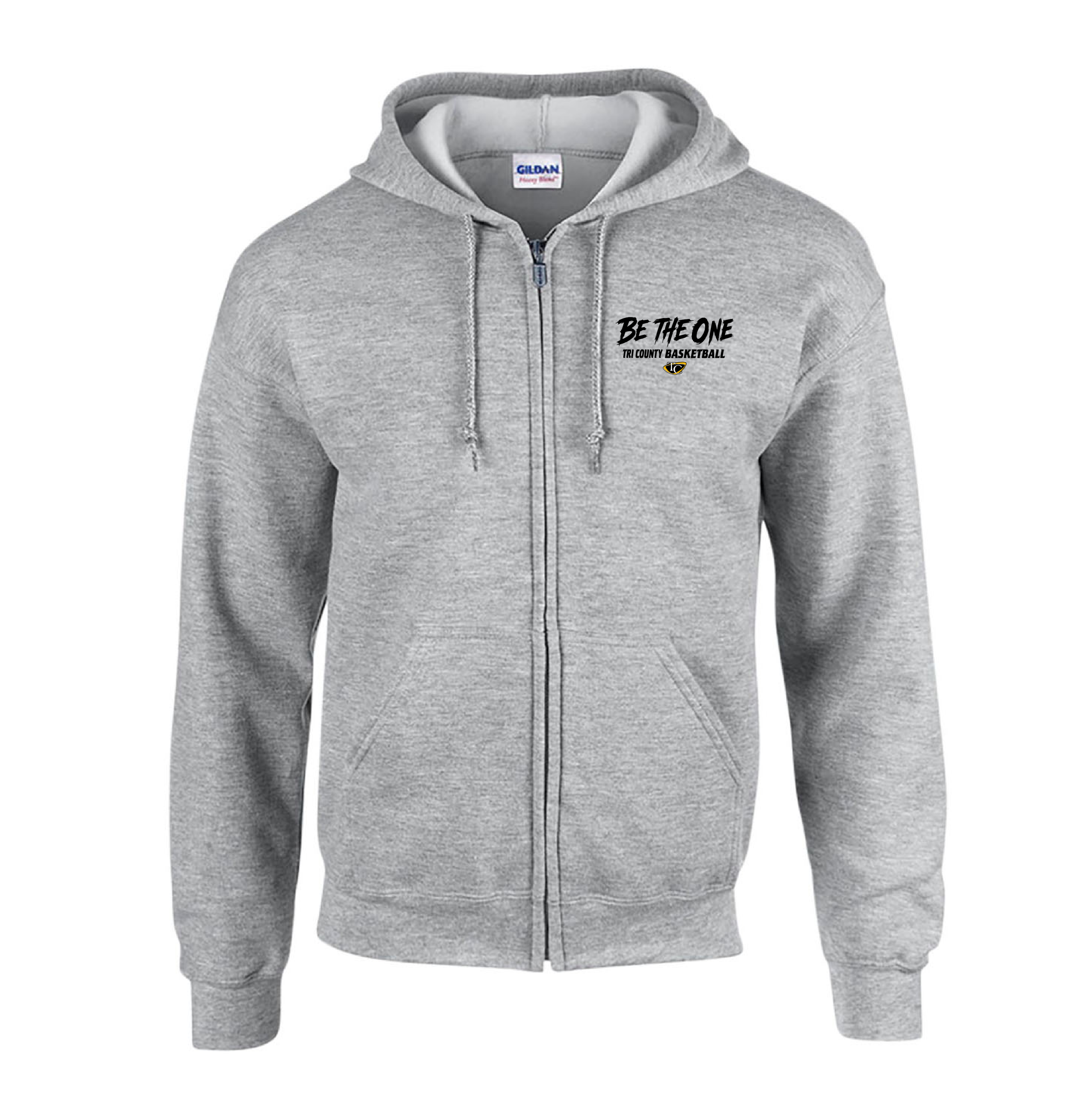 Boys Basketball Be The One Zip Up Hoodie - Image 2