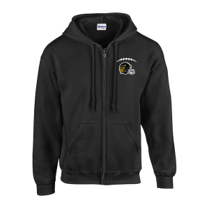 Football Helmet and Laces Zip Up Hoodie