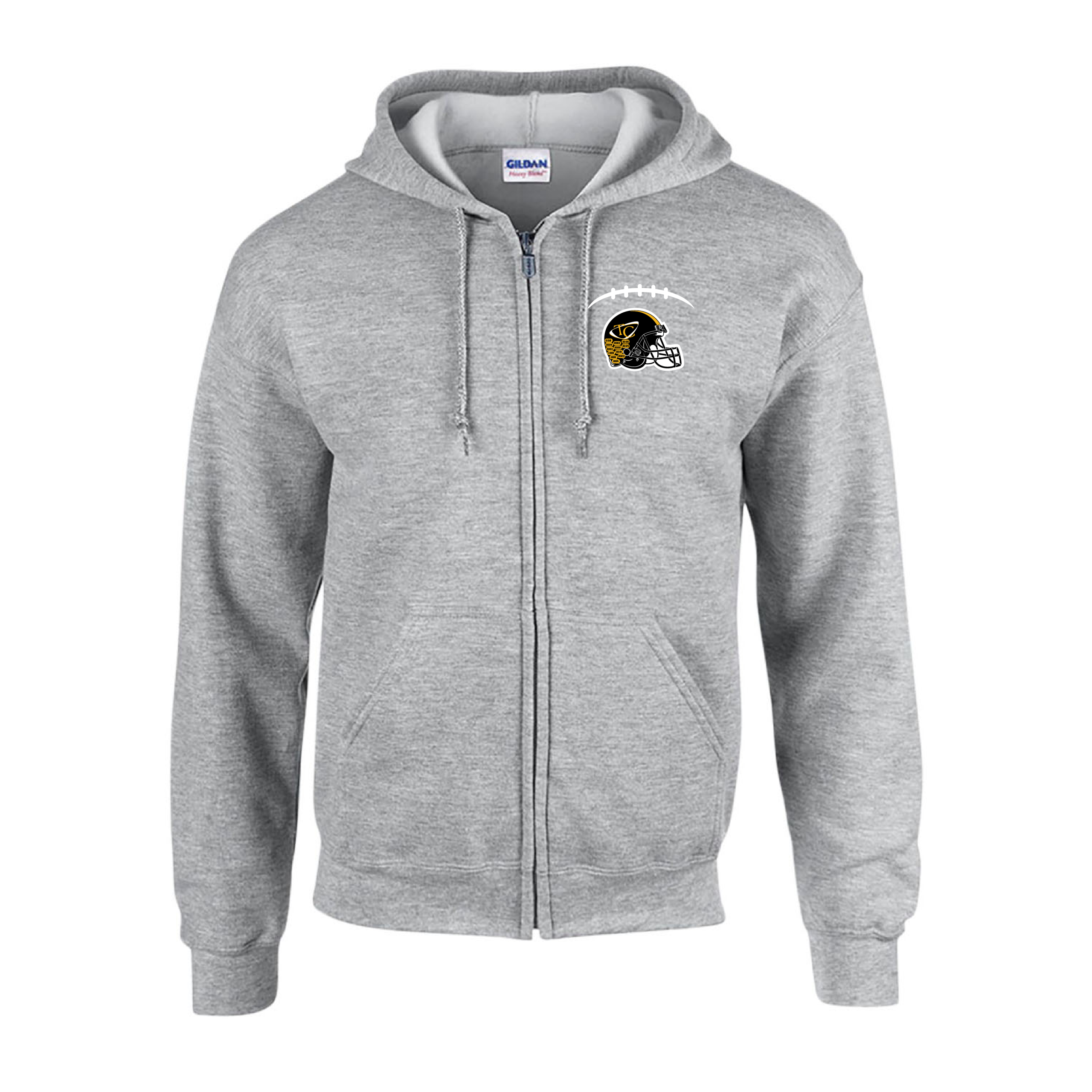 Football Helmet and Laces Zip Up Hoodie - Image 2